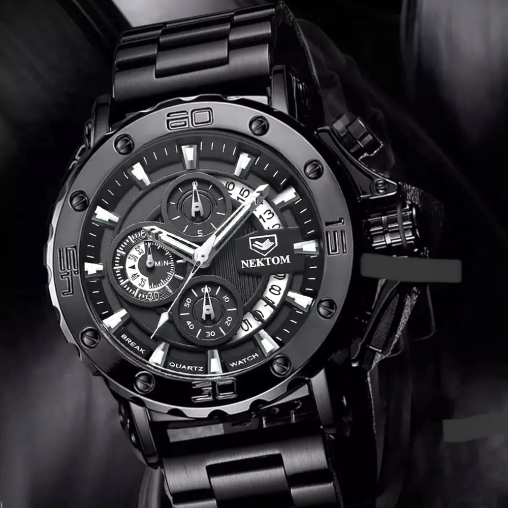 Nektom BIG Chunky Luxury Quartz Chronograph Waterproof Mens Tactical Gift